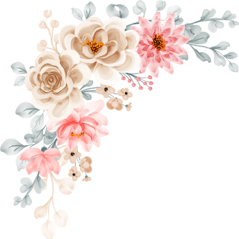 flower arrangement with peach and beige flower